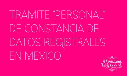 TRÁMITE PERSONAL DE LOS DATOS REGISTRALES